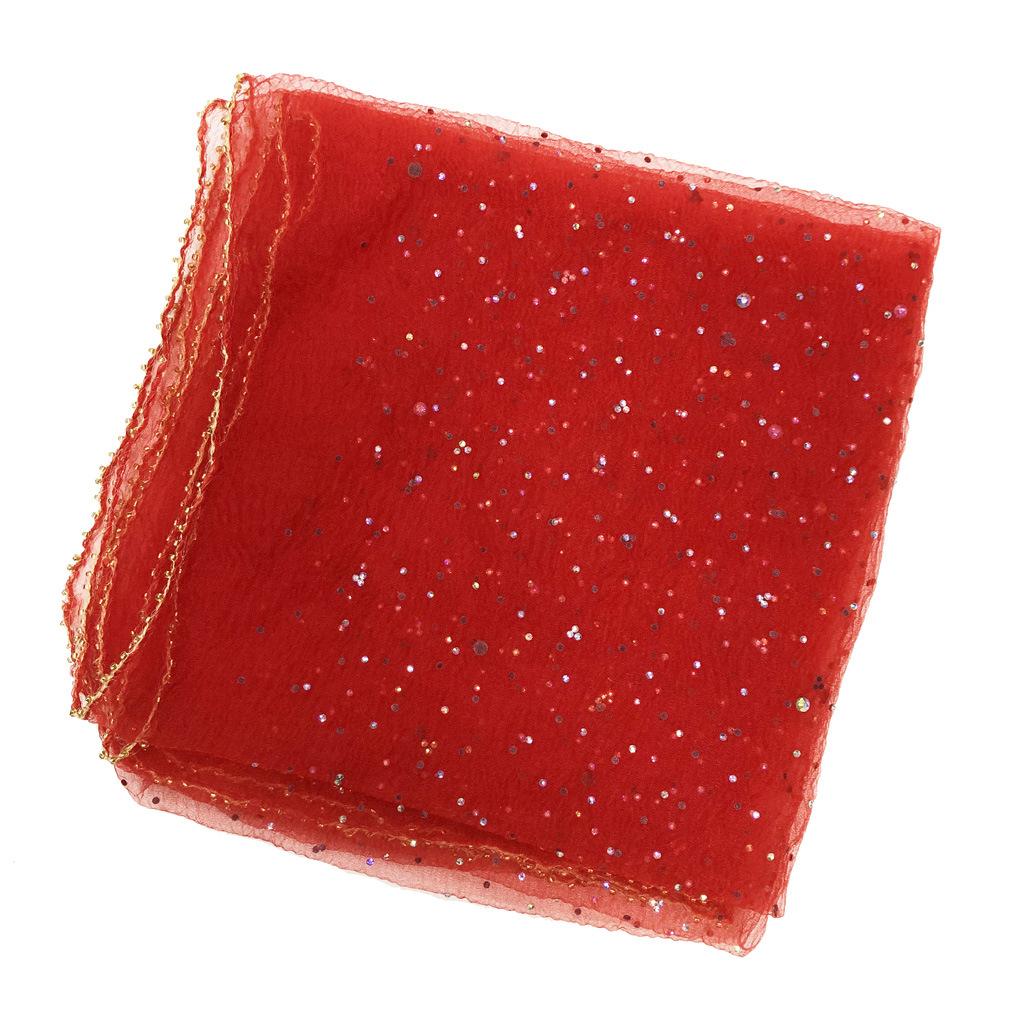 Modisches buntes Pailletten-Bandana 80cm*80cm Ultra-dünnes atmungsaktives Kopftuch Sommer Sonnenschutz