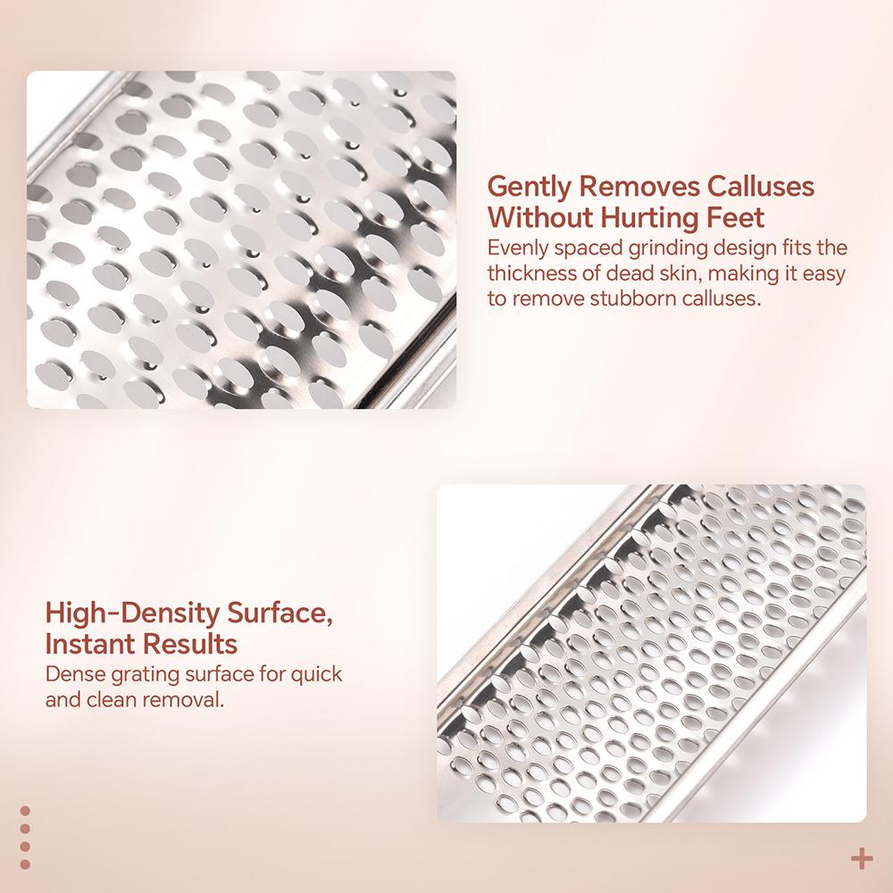 File Pedicure Stainless Steel Foot Scrubber Heel Callus Dead Skin Remover Exfoliating Professional Feet Care Tool Pedicure
