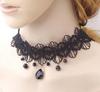 European And American Gothic Lace Collarbone Chain Women's Choker Simple Black Punk Accessory Collar