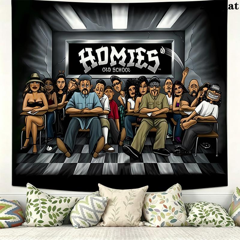 Homies Pattern Home Decor Tapestry, Wall Hanging, Decorative RV Wall Cloth.MGT0918182