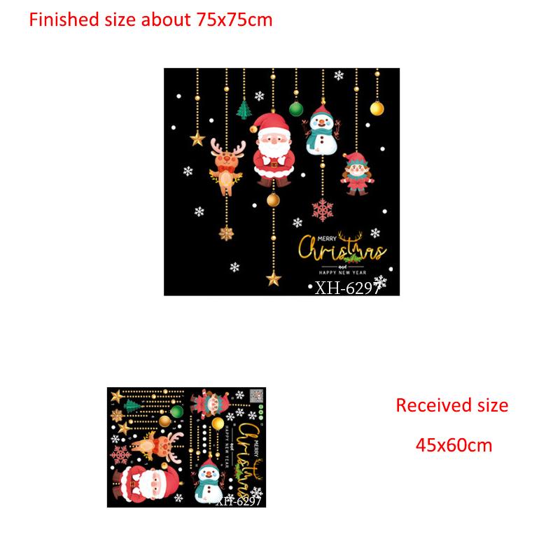 

Рождественская наклейка на стену мультяшная новогодняя декорация виниловая наклейка для дома окна стекла фестиваль праздник весны подарок AS PIC