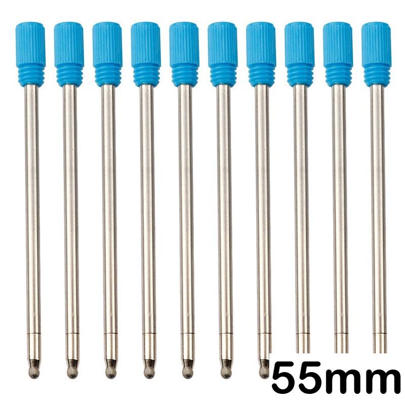 50/10/5 Stück Metall Kugelschreiber Minen Schwarz Blau Stift Minen 55mm Stift Nachfüllpackungen Geschenke Schulbürobedarf Schreibwaren