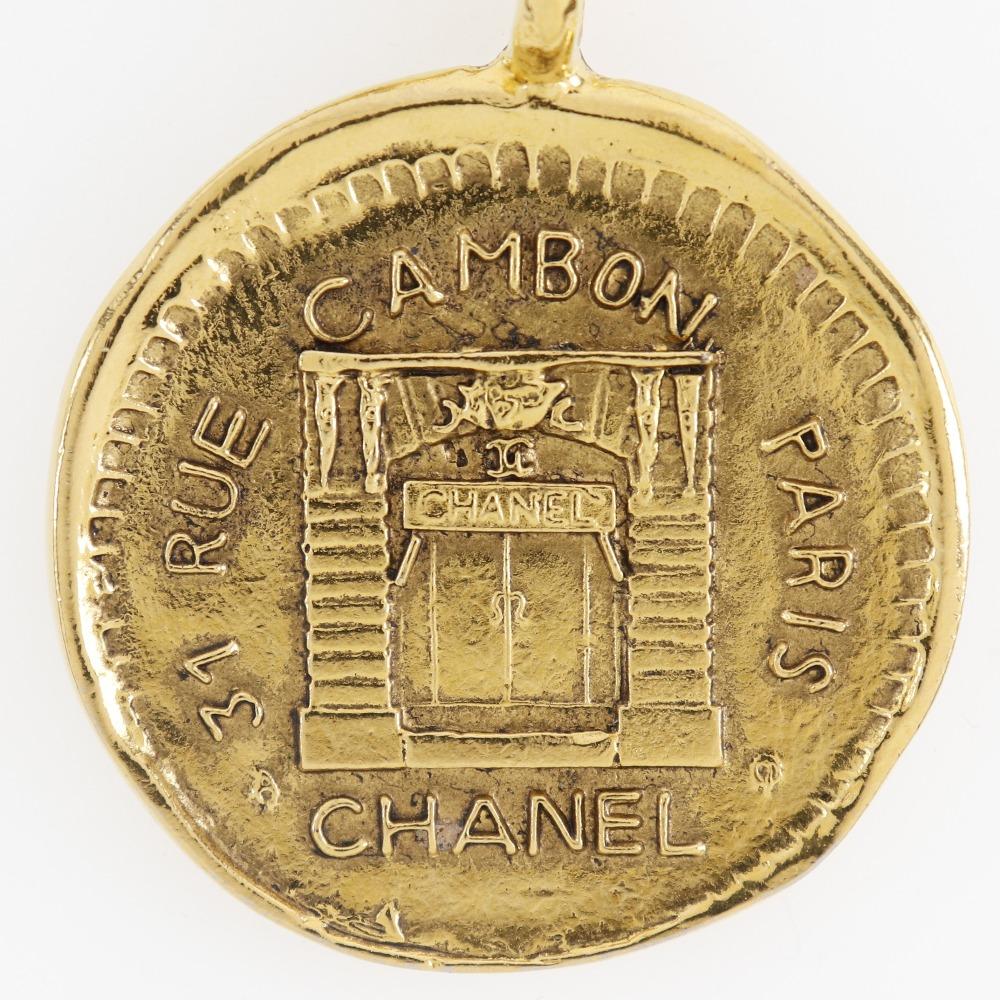 Chanel Necklace 31 RUE CAMBON Coin Plated Gold 108.4g Women Used