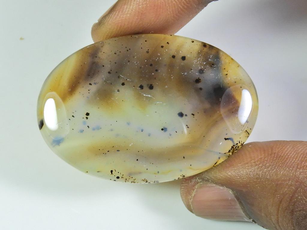56Cts. Natural Montana Agate Stone Oval Cabochon Loose Gemstone 30X45X04 MM ET-356