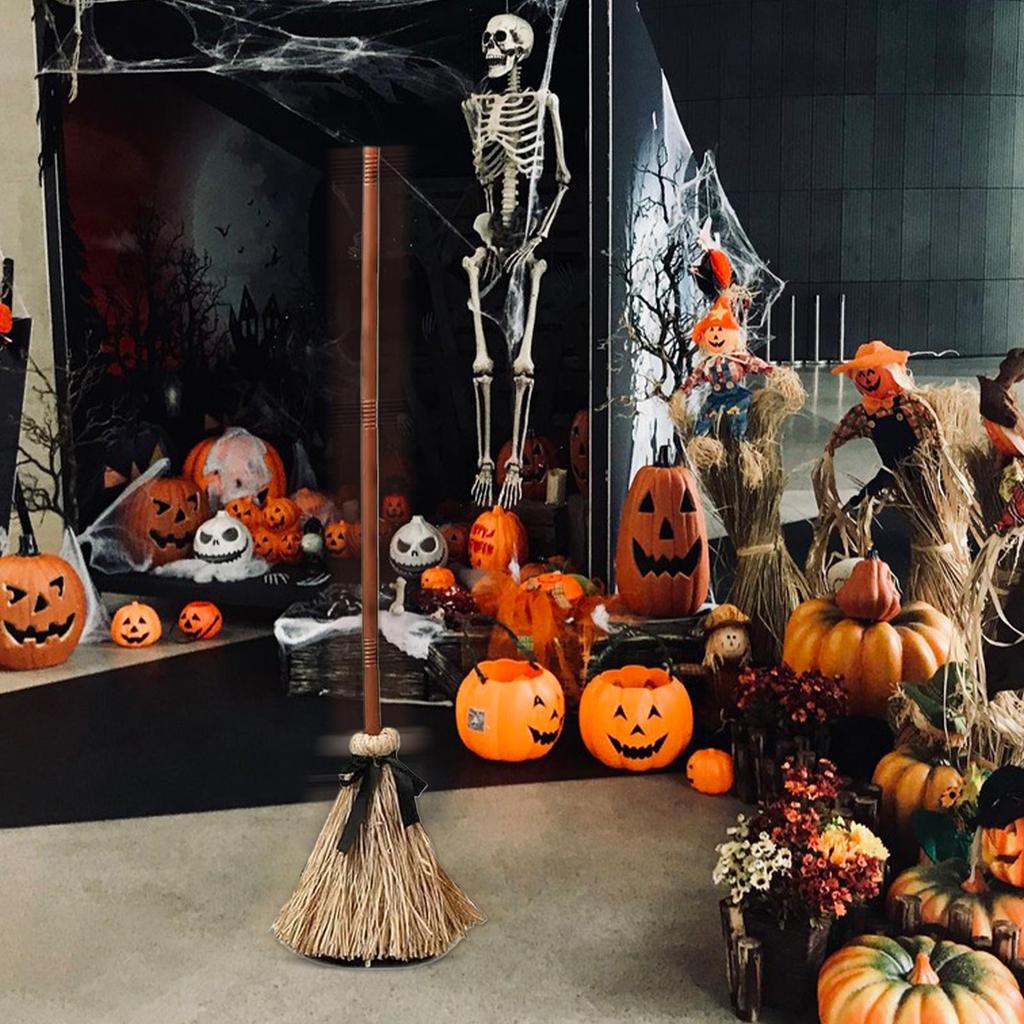 Haunted Dancing Broom Halloween Scary Floating Dancing Broom With Ghost Sounds for Party Horror Holiday Atmosphere Props