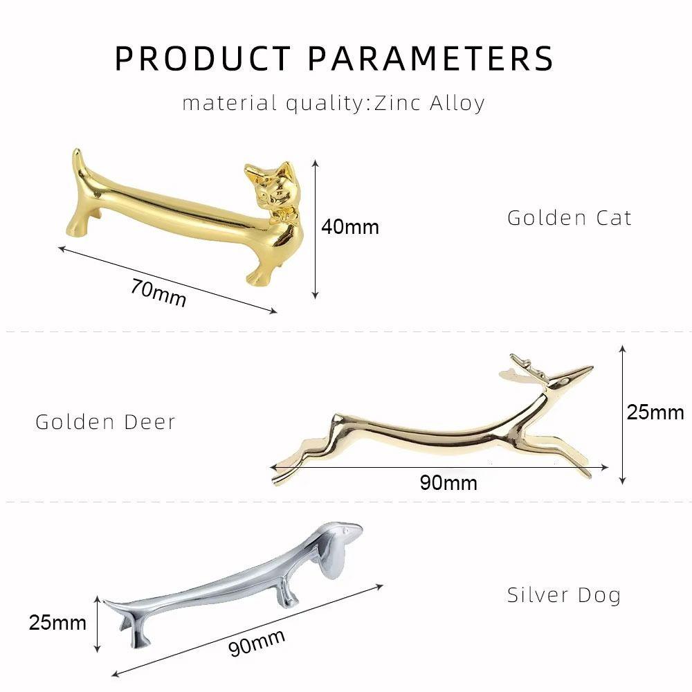 1Pcs Metal Chopstick Holder Cat Dog Deer Design Tableware Stand Art Craft Table Decoration