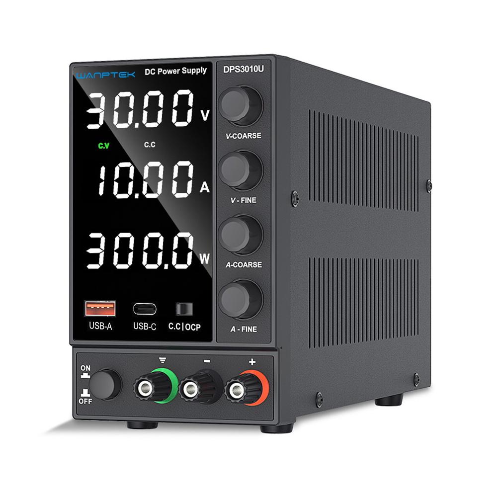 Wanptek Adjustable DC Power Supply 30V 10A LED Lab Bench Power Source Stabilized Switch Power Supply Voltage Regulator 60V 5A