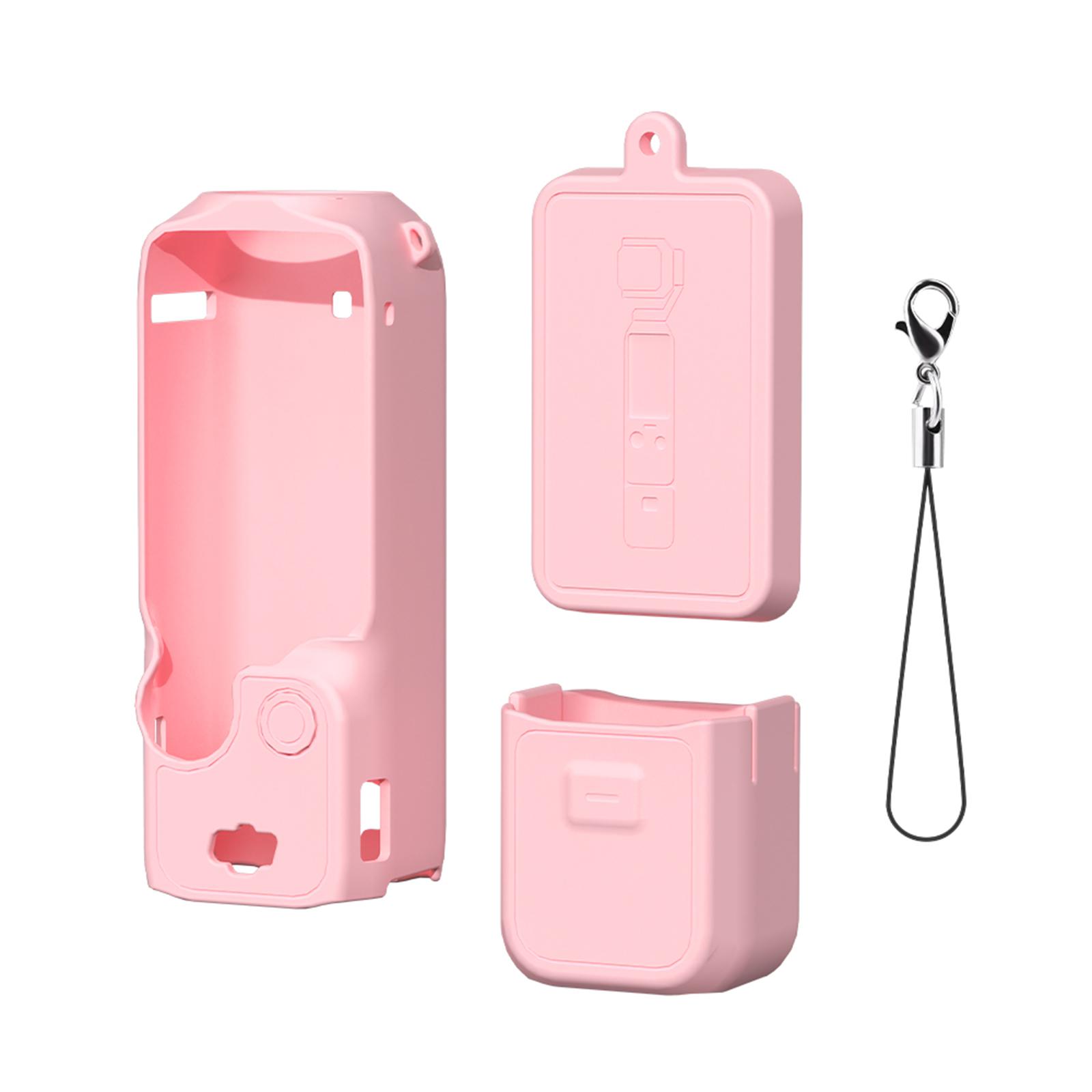 

Силиконовый защитный чехол для экшн-камеры Pocket 3, чехол для дисплея, чехол для корпуса, стандартный чехол для объектива, аксессуар A розовый