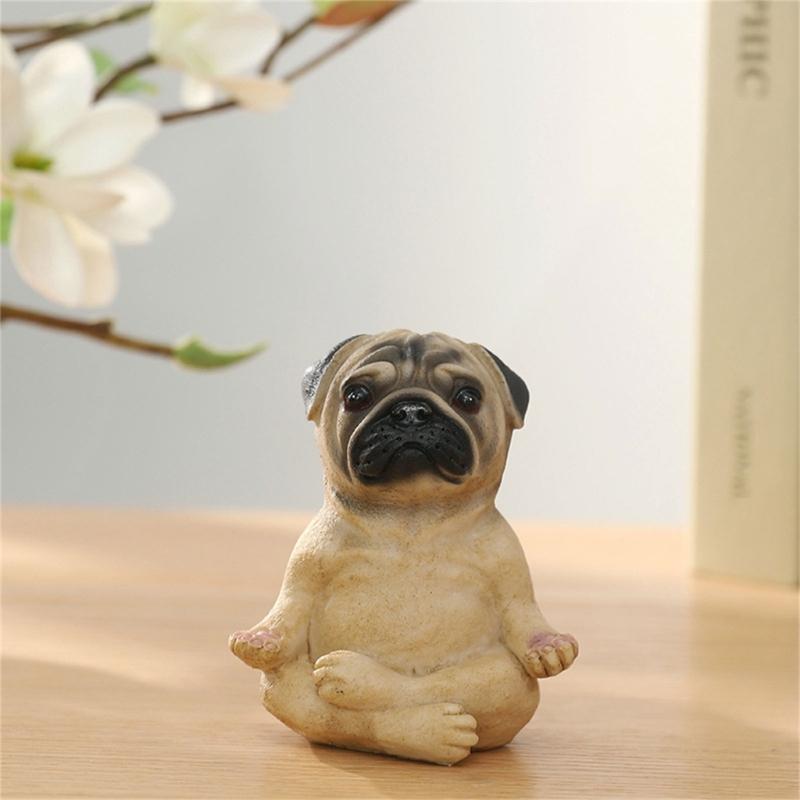 Exquisite Yoga Dog Resin Ornament Bring Serenities to Your Home Decor Children Girl Boys Bedroom Dormitory DropShipping