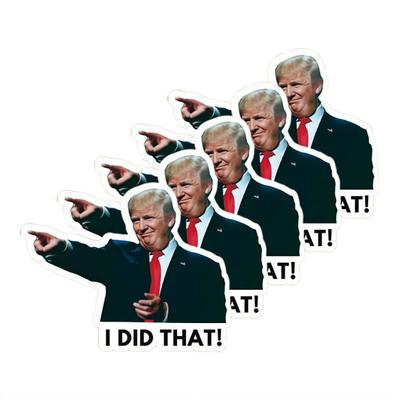 Yousheng 100 Stück Trump Ich habe das gemacht Aufkleber Dekorativ Tankstellen Autos Fenster LKWs Stoßstangen Selbstklebende Aufkleber
