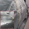 1Roll Pre-Taped Masking Film Blue Plastic Sheeting Automotive Washi Tape No Residue Painters Plastic Drop Cloth For Painting