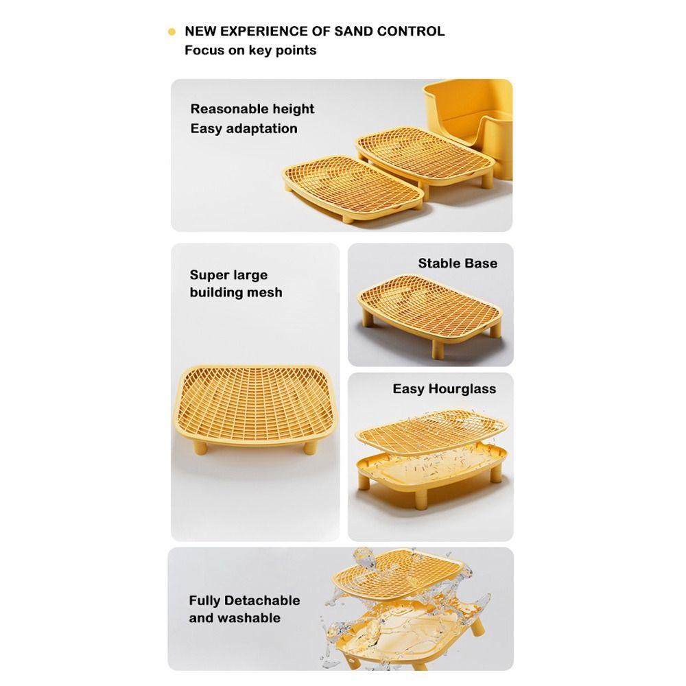 Heightened Pet Cat Litter Mat Plastic Cat Litter Trapping Mat Indoor