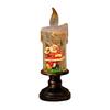 Christmas Flameless LED Candles Battery Operated Santa Snow Decorative Lamp Home Porch Tabletop Party Decor