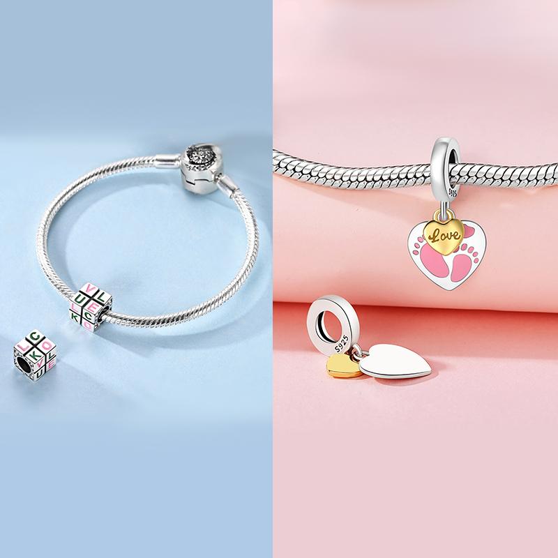 Original Kupferrosa Hauswecker Nähmaschine Zeichenbrett Perlen Charms Anhänger Passend Armband Schmuck Geschenke Herstellen