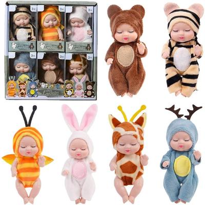 Pack of 6 Mini Reborn Dolls, Newborn Reborn Baby, Lifelike Baby Dolls, Mini Reborn Doll, Mini Sleeping Rebirth Dolls for Girls Toddlers Children