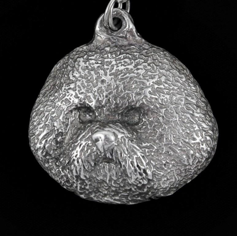 Bichon Frisé, Bichon de Tenerife, Bichon à poil frisé - Colar com cão, pingente banhado a prata para fã de cães, joia única da marca Art-Dog