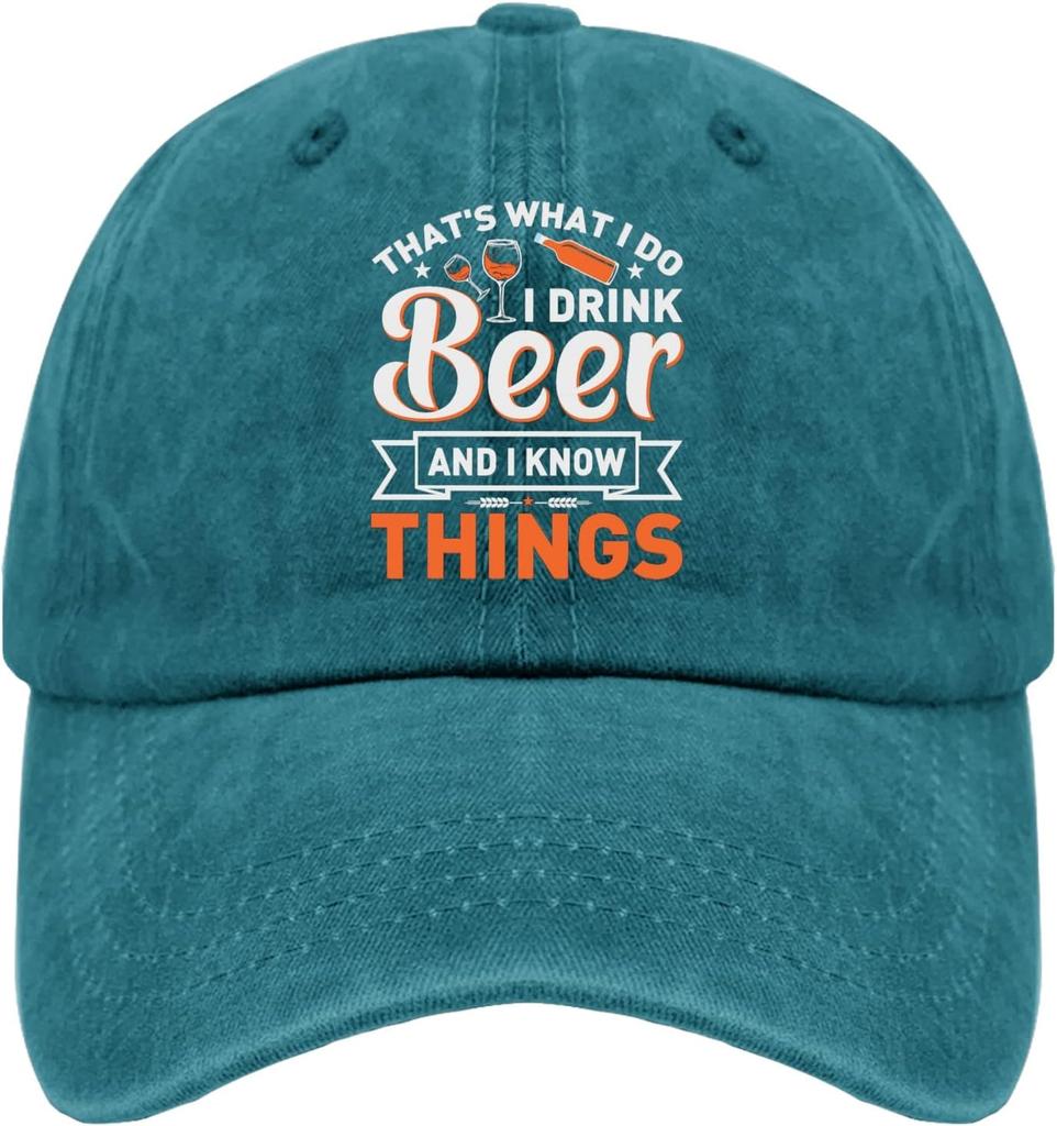 I Drink Beer And I Know Things Baseball Cap Funny Adult Quote Adjustable Casual Polyester Hat