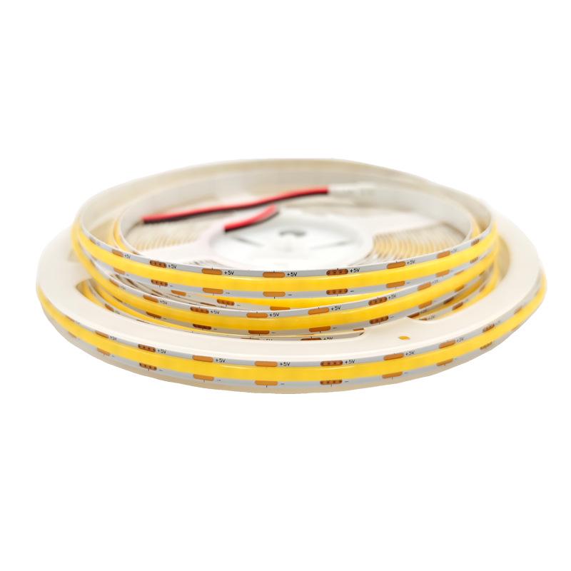 5V COB LED Strip, USB Touch Switch, 300 LEDs, 1.7cm Cuttable, 8MM Self-Adhesive