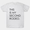 Asiatische Größe Herren Schwarzes T-Shirt mit Aufdruck Dies ist mein zweites Rodeo Kein-Schnitt-Druck Baumwoll-T-Shirt