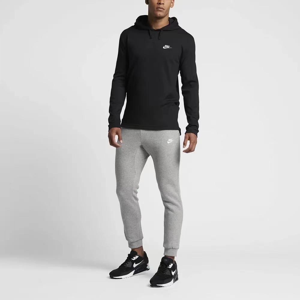 Nike Joggeri casual din tricot cu logo-ul de culoare uni Pantaloni pentru bărbați Gri 804409-063