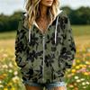 Women's Casual Floral Print Long Sleeve Hoodie with Pockets for Everyday Wear