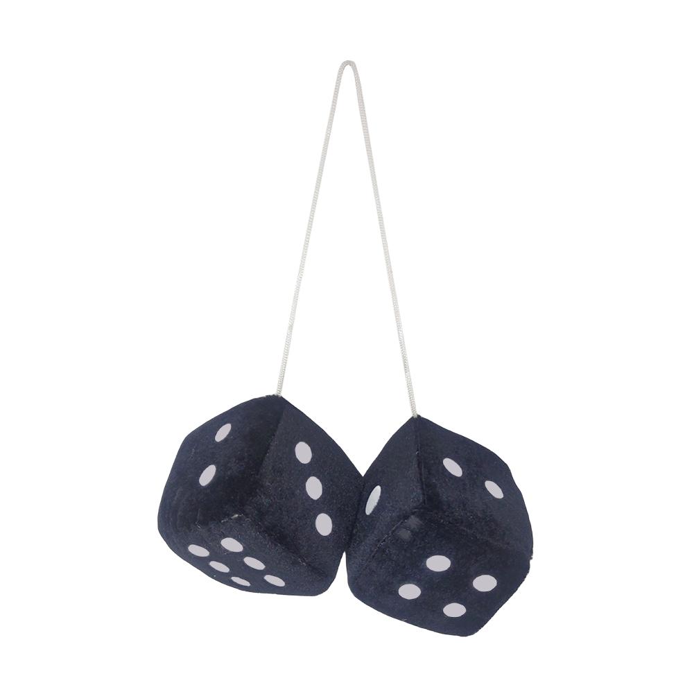 Meerkleurige Nieuwjaarsdobbelstenen Leuke Achteruitkijkspiegels Styling Auto Achteruitkijkspiegel Hanger Pluizige Dobbelstenen Hangend Ornament Decoratie Cadeaus