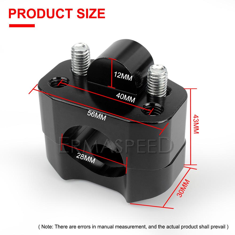 Motorcycle Handlebar Riser Mount Clamp 28mm 1 1/8" Universal Handlebar Fat Bar Risers Mount Clamp Fit for Dirt Bike