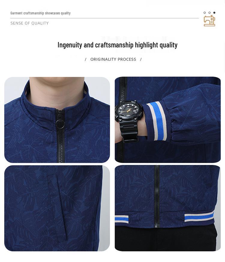 Men's European-Style Breathable Stand-Collar Jacket - Spring/Autumn Casual Top