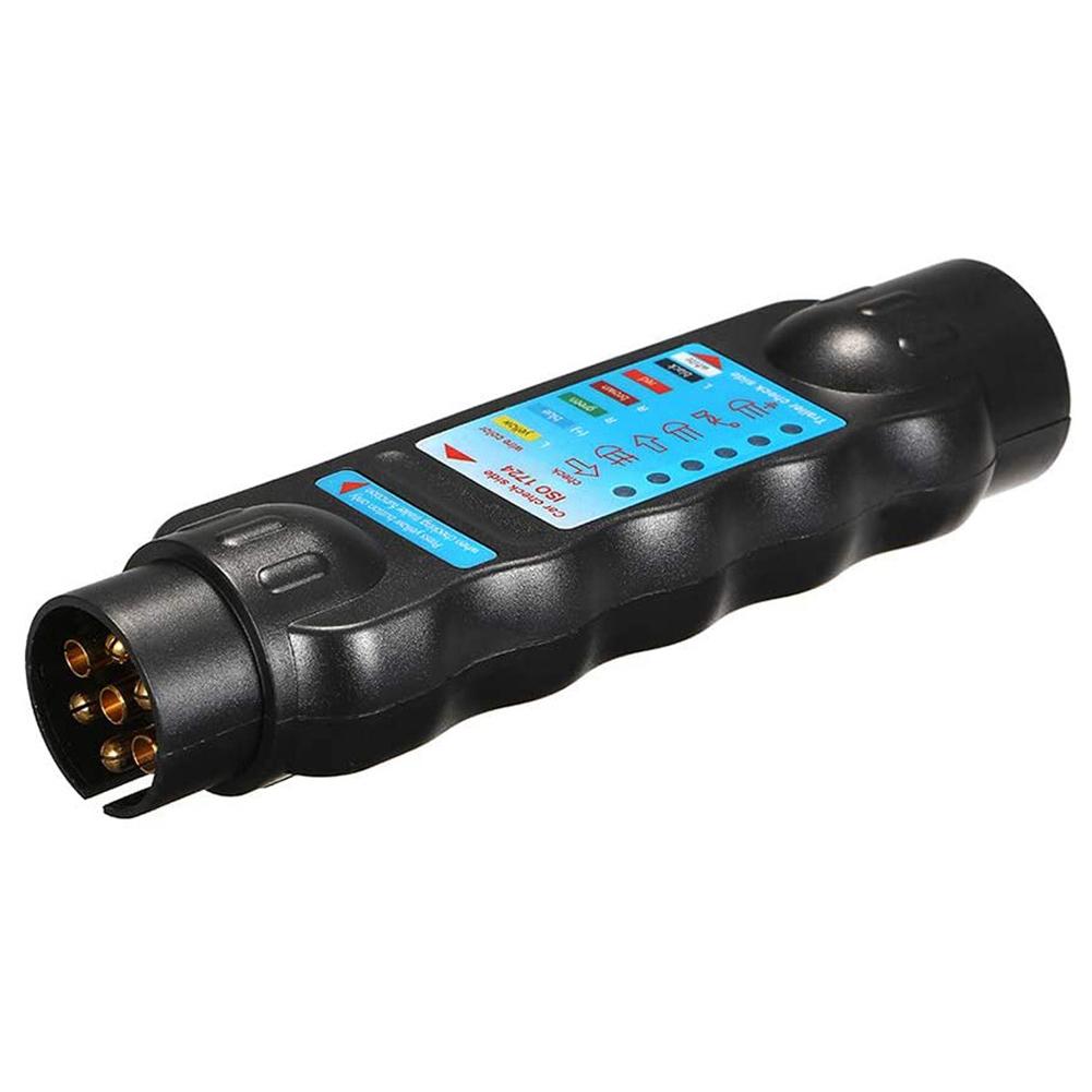 12V 7 Pin Car Towing Light Tester Trailer Plug Socket Diagnostic Tools Wiring Check Light Test Plug Socket Car Truck Accessories