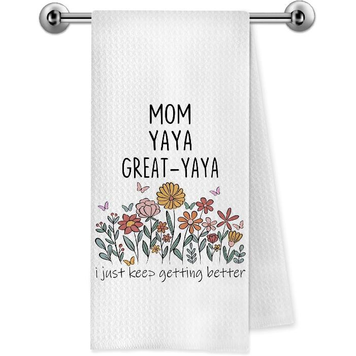 Bisnonna Great Grandma Gifts Kitchen Towels, Pregnancy Baby Announcement for Nonna Grandma, Gifts for Great Grandmother Decorative Dish Tea Hand