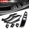 Carbon Fiber RHD LHD Car Interior Door Handle Fit For BMW 5 Series F10 F11 520d 525d 530d 535i Inner Panel Pull Trim Cover