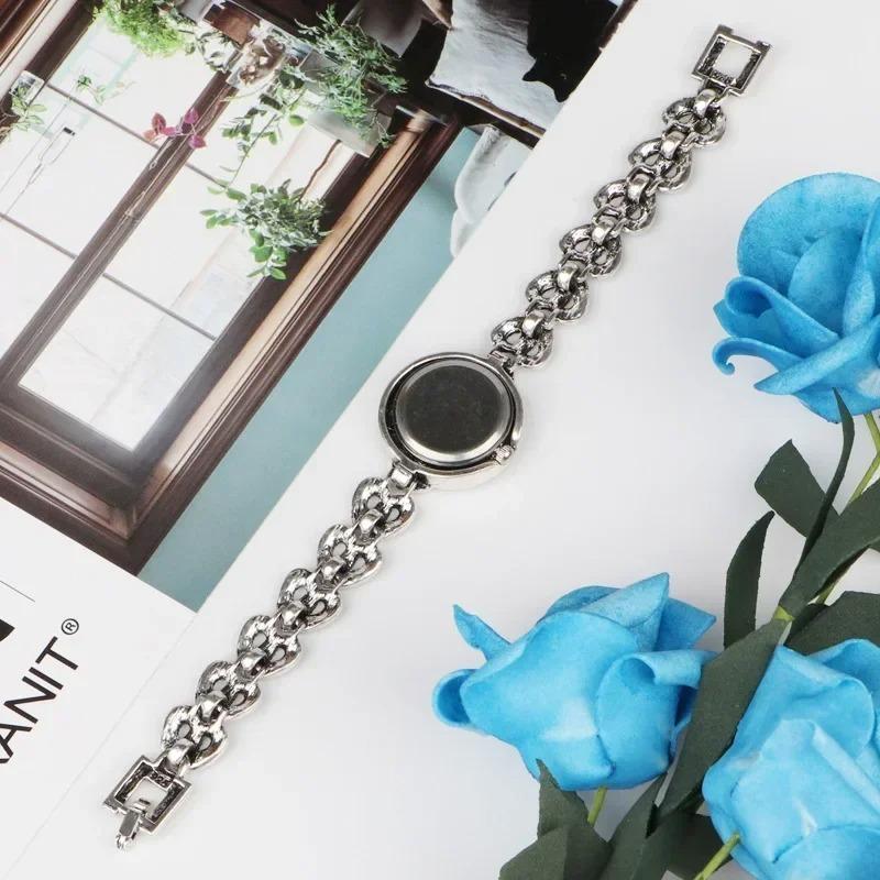 Rhinestone Ladies Elegant Watches Retro Vintage Luxury Bracelet Watch Women Clock Quartz Wristwatch Montre Femme Reloj Mujer