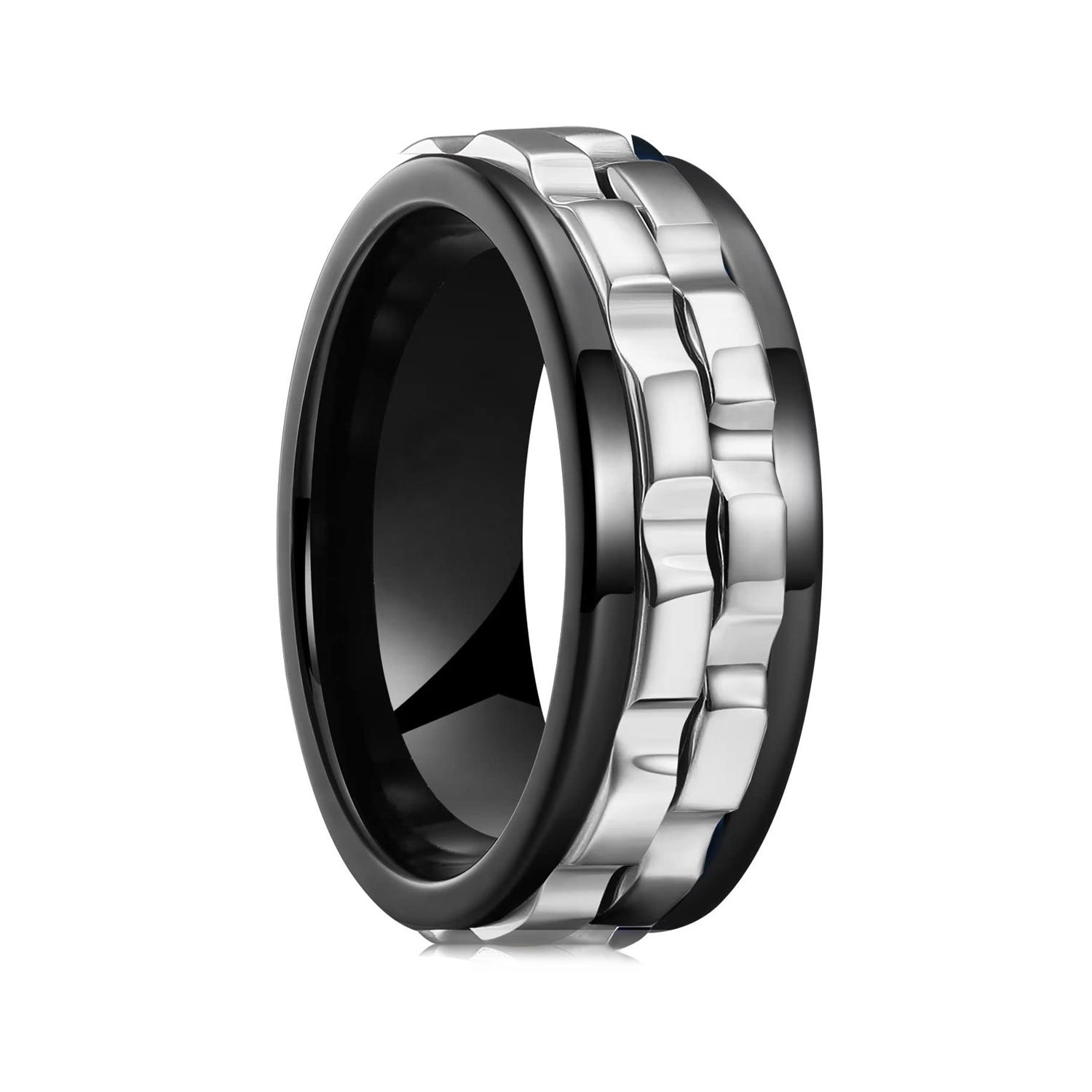 

1 шт. Обертове кільце Fashion Punk Gear Anxiety Fidget, кільця з нержавіючої сталі для чоловіків, прикраси для весільної вечірки 13