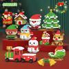 Weihnachtsbausteine Geschenke 6/12 Stil Set Bausteine Weihnachtsmann Rentier Heiligabend Puzzle Zusammenbau Steine Tischdekoration Kinder Geschenke