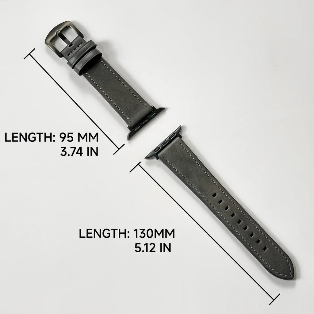 Leather Watch Band for Apple Watch Strap 46mm 49mm 44 45mm 42 40mm 41mm Woman Man Bracelet for iWatch Series 10 9 8 7 6 5Se Band