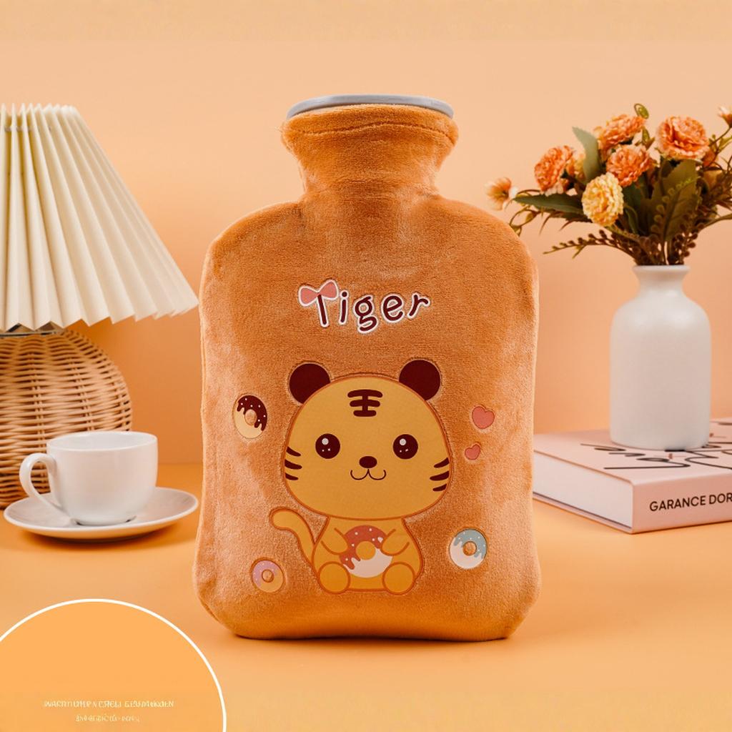 Cozy Hot Water Bottle with Soft Cover - 17.63oz/35.27oz, & Easy-to-Use for Warmth