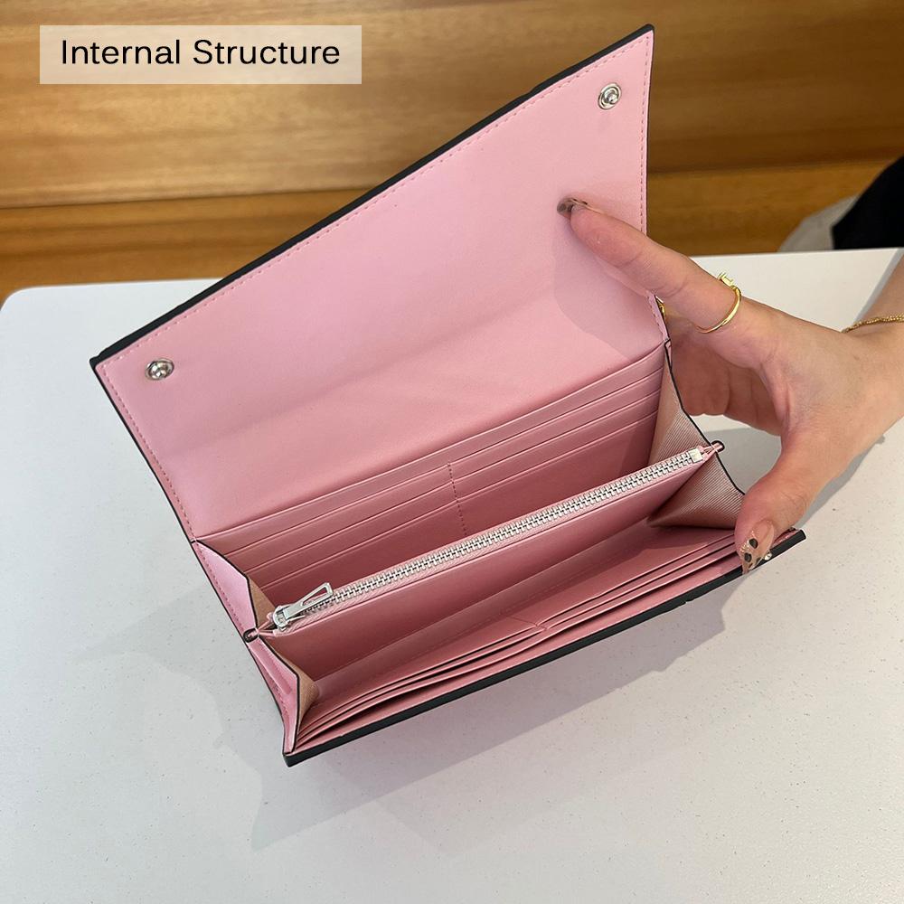 2025 Patchwork Genuine Leather Women Wallets High Quality First Layer of Cowhide Long Wallet Gorgeous Clutch Bags For Ladies Purse