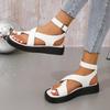 Beach Women's Sandals Classic Clogs Heel Black Buckle Strap Open Toe Sandals Platform Women Gladiator Muffin Sandals for Women