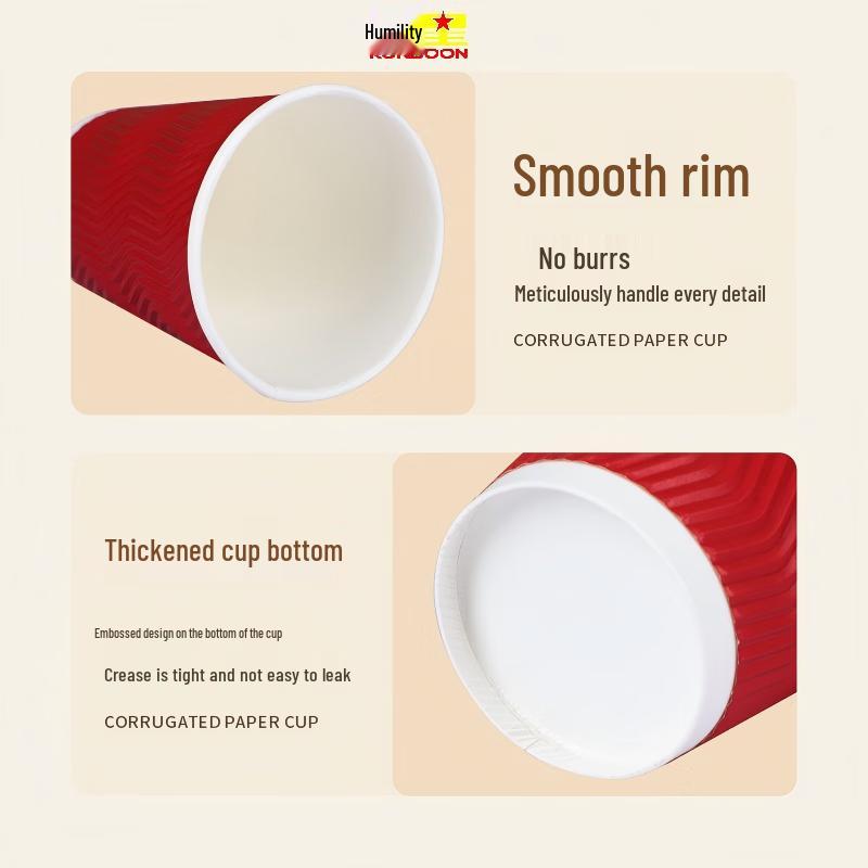 Disposable Double-Layer Paper Coffee & Milk Tea Cups