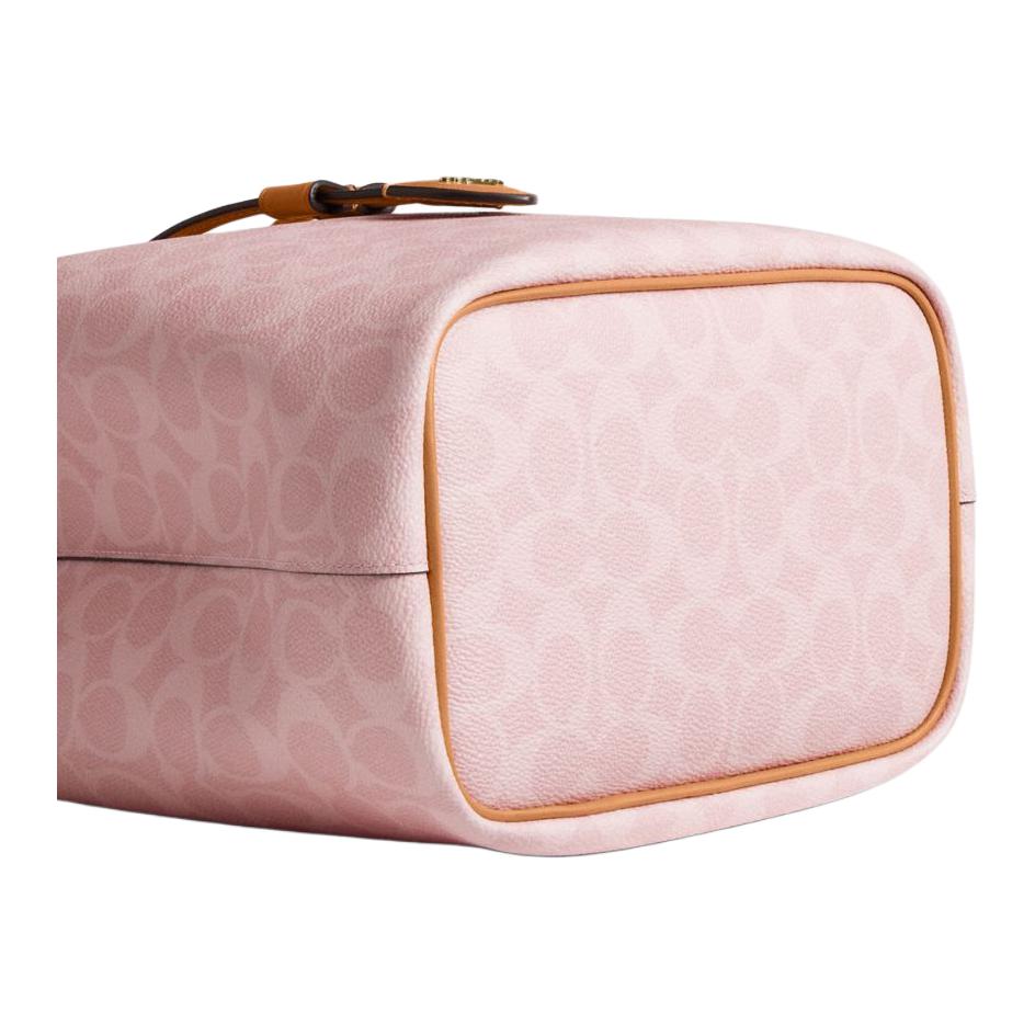 Coach Edizione Limitata San Valentino Rowan 21 Monogramma Classico Tracolla Staccabile Borsa a Secchiello Borse da Donna Rosa Fiore di Ciliegio CEA23-IMPO