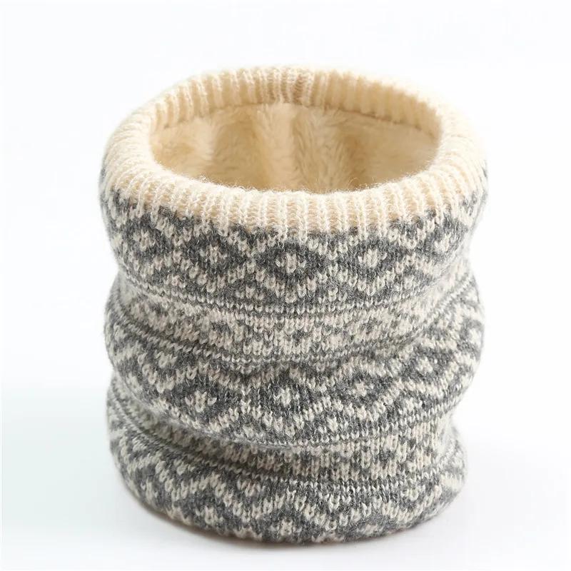 New Knitted Fleecing Thickening Neckerchief Winter Warm for Women Men Soft Muffler Neck Ring Scarf Fashion Outdoor Face Ski Mask