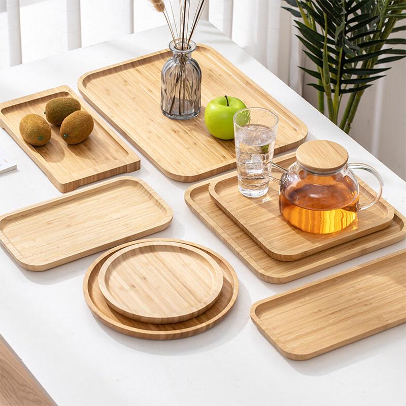 Japanese Style Bamboo Rectangular Serving Tray