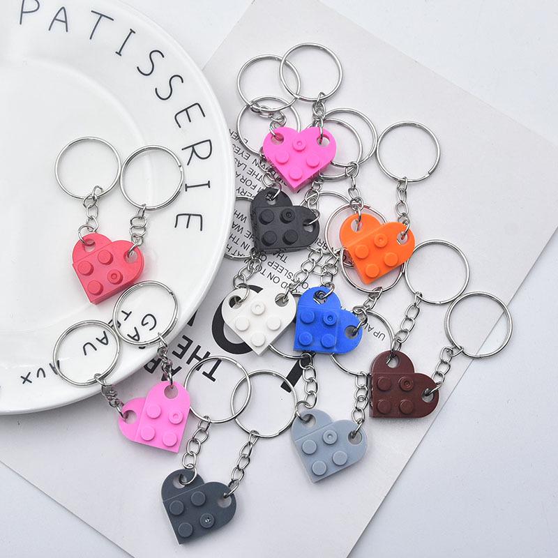 Portachiavi Creativo Fai-da-te a Forma di Blocco Amore con Portachiavi Staccabile - Gioielli Fatti a Mano