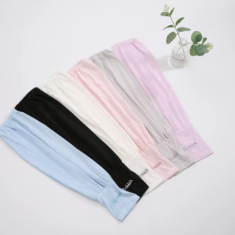2PCS/Pair Long Length Ice Silk Sleeves Soft Loose UV Protection Sleeves  Summer