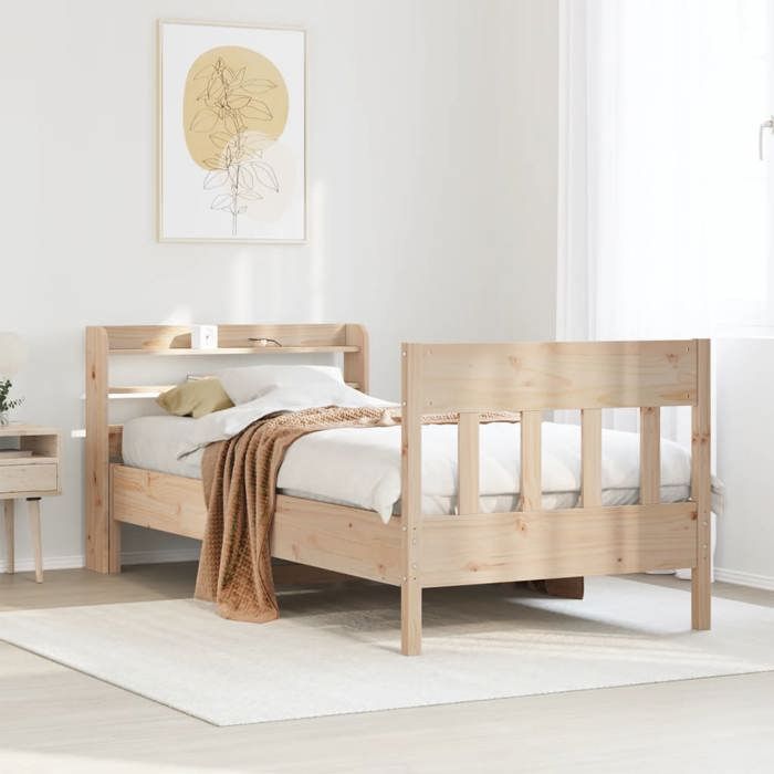 VidaXL Bed Frames Without Mattress 75x190 Cm Solid Pine Wood 3307029