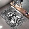 "Retro Gothic Skull Design Carpet" Suitable As a Non-slip Mat for the Living Room or Bedroom Sofa