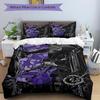 3Pcs Purple Moonlit Cellist Bedding Set Soft Fabric Duvet Cover Pillowcases Home Christmas Xmas Halloween Gift 1 Duvet Cover 2 Pillowcase G1172