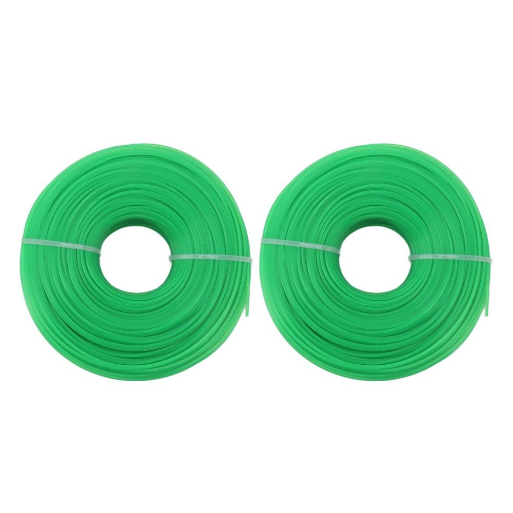 2PCS Nylon Grass Trimmer Line Green Trimmer Replacement Spool Durable Nylon Trimmer Line
