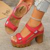 Sandali da Donna con Tacco Alto - Eleganti e Traspiranti, Design Open-Toe con Cinturino Regolabile, Calzature per Uscite Quotidiane, Incontri Sociali,
