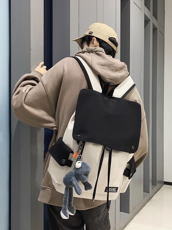 Men's College Backpack, 16-Inch Large Capacity, Casual Travel Laptop Bag